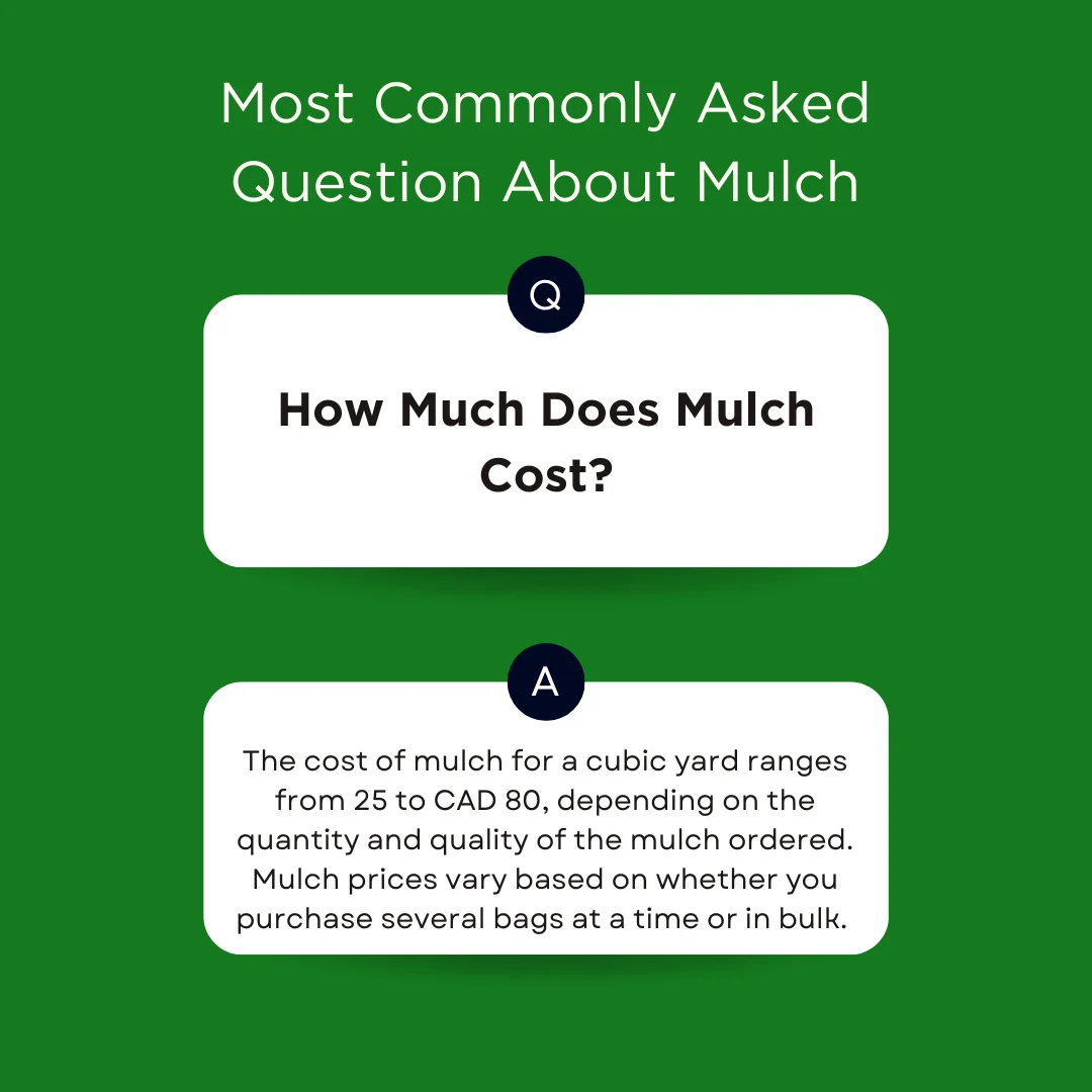 An infographic answering how much does mulch cost